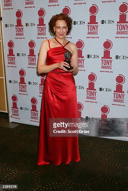 Harriet Harris with her award for Best Featured Actress in a Musical in the pressroom during the 56th Annual Tony Awards at Radio City Music Hall,...