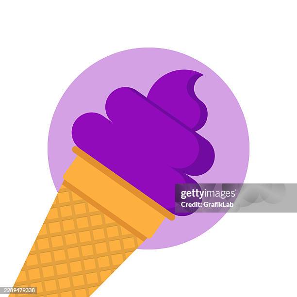 fruity soft cone ice cream emblem - fruity stock illustrations