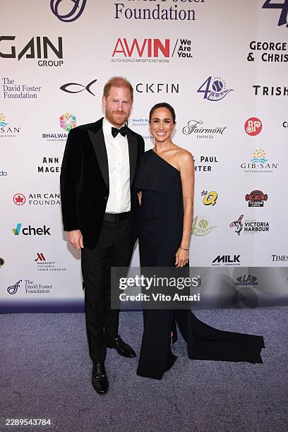Prince Harry, Duke of Sussex and Meghan, Duchess of Sussex attend the David Foster Foundation 40th Anniversary Celebration on August 07, 2026 in...