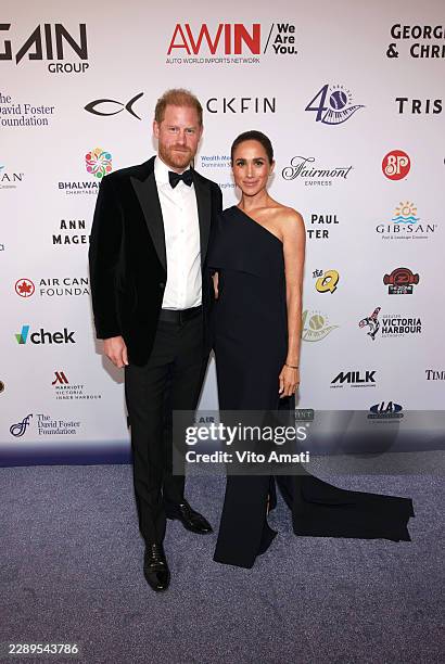 Prince Harry, Duke of Sussex and Meghan, Duchess of Sussex attend the David Foster Foundation 40th Anniversary Celebration on August 07, 2026 in...