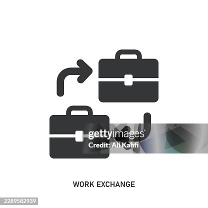 Work Exchange glyph solid icon. Solid icon that can be applied anywhere, simple, pixel perfect and modern style. Work Exchange glyph solid icon. Solid icon that can be applied anywhere, simple, pixel perfect and modern style.