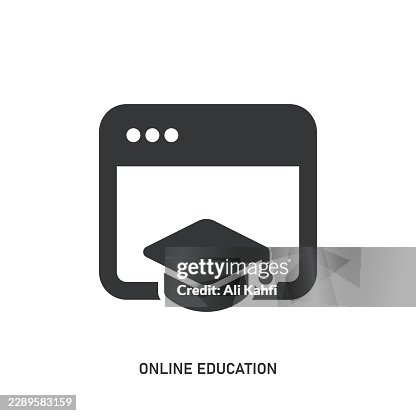 Online Education glyph solid icon. Solid icon that can be applied anywhere, simple, pixel perfect and modern style. Online Education glyph solid icon. Solid icon that can be applied anywhere, simple, pixel perfect and modern style.