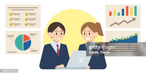 data analysis concept - data analyst stock illustrations