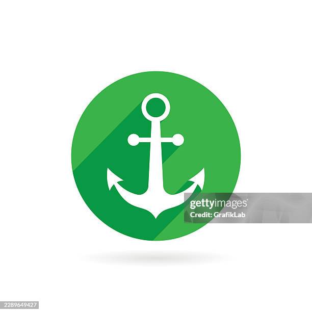 sea anchor badge - sharp edge icon stock illustrations