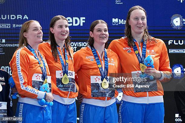 Milou van Wijk of the Netherlands, Imani de Jong of the Netherlands, Yara van Kalmthout of the Netherlands, Marrit Steenbergen of the Netherlands...