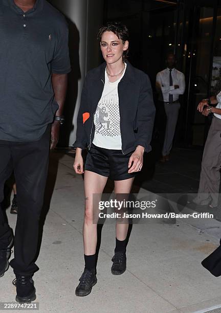 Kristen Stewart is seen on August 12, 2026 in New York City.