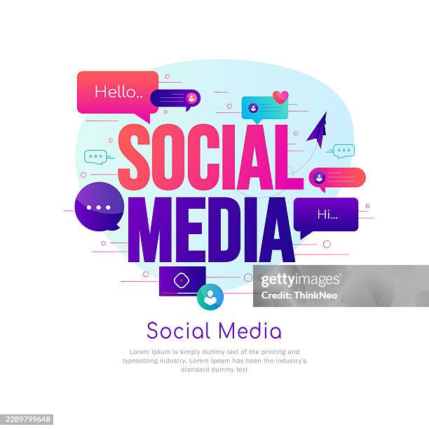 speech bubble talking chatting quote communication social media concept - new text message stock illustrations