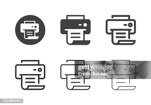 Computer Printer Icons - Multi Series Computer Printer Icons - Multi Series