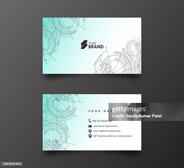 business card new design - mechanical engineering stock illustrations