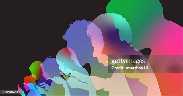 mobile phone users (separate layers, fully edible) - spam filter stock illustrations