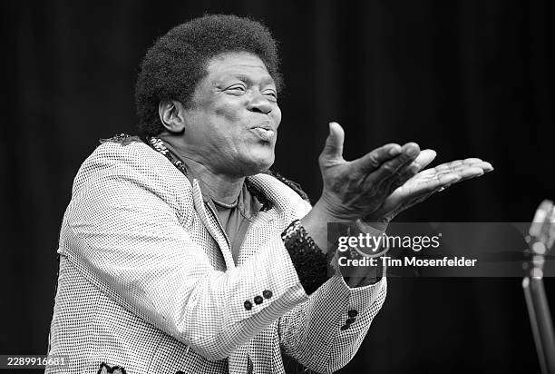 Charles Bradley performs during the Outside Lands Music & Arts festival at the Polo Fields in Golden Gate Park on August 14, 2011 in San Francisco,...