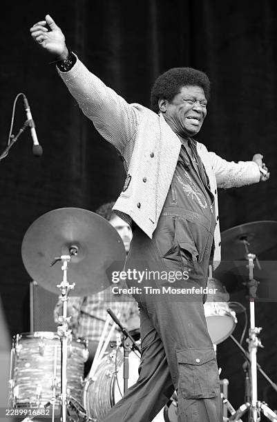 Charles Bradley performs during the Outside Lands Music & Arts festival at the Polo Fields in Golden Gate Park on August 14, 2011 in San Francisco,...