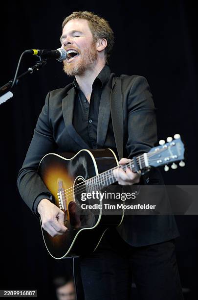 Josh Ritter performs during the Outside Lands Music & Arts festival at the Polo Fields in Golden Gate Park on August 14, 2011 in San Francisco,...