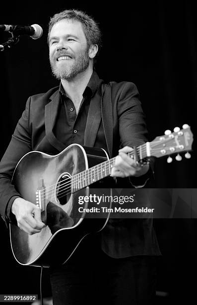 Josh Ritter performs during the Outside Lands Music & Arts festival at the Polo Fields in Golden Gate Park on August 14, 2011 in San Francisco,...