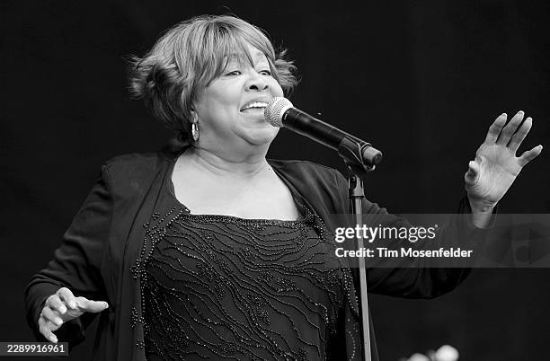 Mavis Staples performs during the Outside Lands Music & Arts festival at the Polo Fields in Golden Gate Park on August 14, 2011 in San Francisco,...