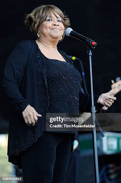 Mavis Staples performs during the Outside Lands Music & Arts festival at the Polo Fields in Golden Gate Park on August 14, 2011 in San Francisco,...