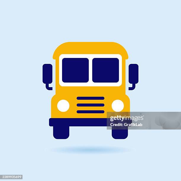 student shuttle bus icon - shuttle service stock illustrations