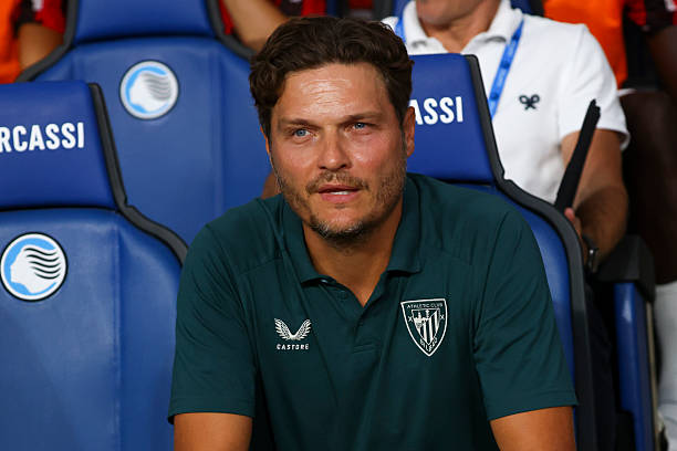 Edin Terzic in action during the Trofeo Bortolotti match between Atalanta BC and Athletic Club on August 14 at New Balance Arena in Bergamo, Italy.