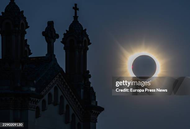 View of the total solar eclipse of 2026, on 12 August, 2026 on 12 August 2026, on 12 August, 2026 in Guadalajara, on 12 August, 2026 Castilla-La...