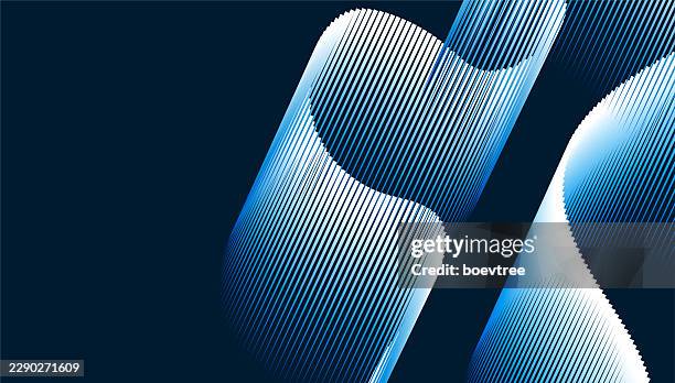 dynamic gradient flowing ribbon background - data stream stock illustrations