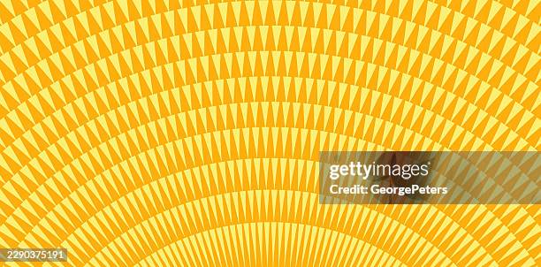 concentric circles and light beams abstract background - energy efficient heating stock illustrations