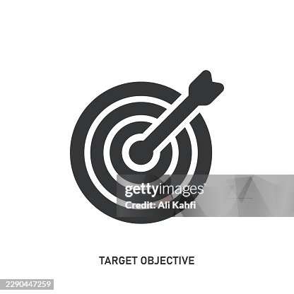 Target Objective glyph solid icon. Solid icon that can be applied anywhere, simple, pixel perfect and modern style. Target Objective glyph solid icon. Solid icon that can be applied anywhere, simple, pixel perfect and modern style.