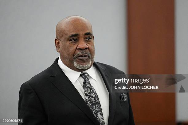 Duane Davis looks on during his murder trial, related to the 1996 killing of rapper Tupac Shakur, at Clark County District Court at the Regional...