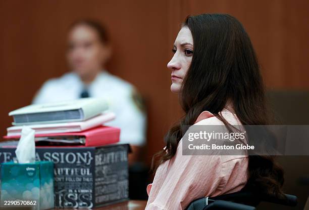 Plymouth, MA Lindsay Clancy listens to testimony at Plymouth Superior Court on August 18, 2026.
