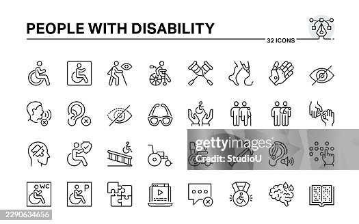 Disability and Accessibility Icon Set Disability and Accessibility Icon Set
