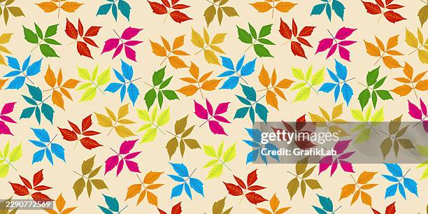 ash leaf seamless surface pattern - ash tree stock illustrations