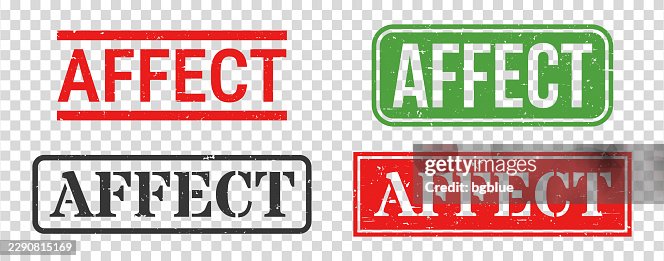 Affect - Rubber stamp set on blank background Affect - Rubber stamp set on blank background