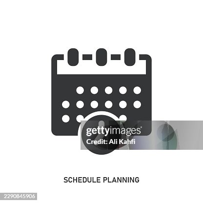 Schedule Planning glyph solid icon. Solid icon that can be applied anywhere, simple, pixel perfect and modern style. Schedule Planning glyph solid icon. Solid icon that can be applied anywhere, simple, pixel perfect and modern style.