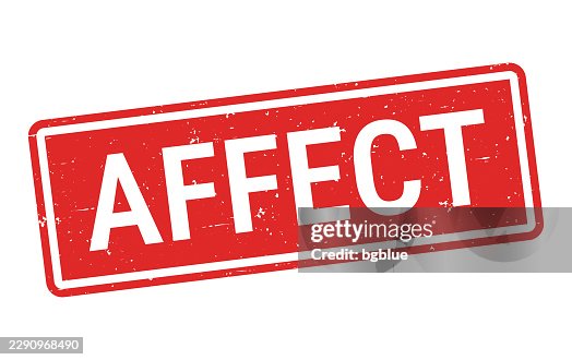 Affect - Red rubber stamp on white background Affect - Red rubber stamp on white background