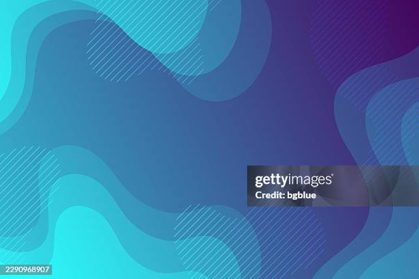 fluid abstract design with blue gradient - trendy background - dramatic dark sky stock illustrations