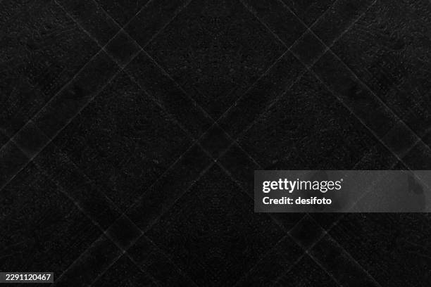 black dark gray textured full frame slanted checked vector background like painted textured scratched empty simple wall granite tiled flooring backdrop with all over pattern of crisscross lines making rhombus geometric shapes argyle pattern - black granite stock illustrations