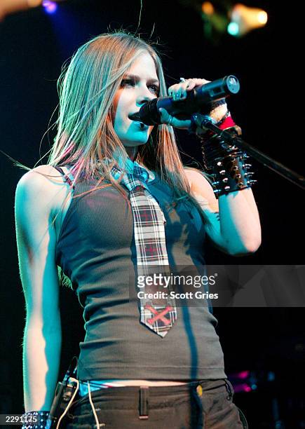 Avril Lavigne performs at Irving Plaza in New York City. 7/31/02 Photo by Scott Gries/ImageDirect