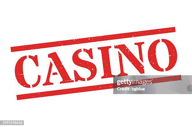 casino - red rubber stamp on blank background - casino texture stock illustrations