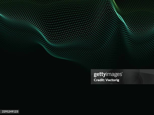 abstract particle wave technology background - linear accelerator stock illustrations