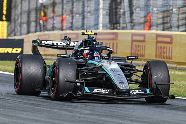 Kimi Antonelli of Italy driving the F1 race car No 12, the Mercedes-AMG F1 W17 for the Mercedes-AMG PETRONAS F1 Team, on track during the Dutch Grand...