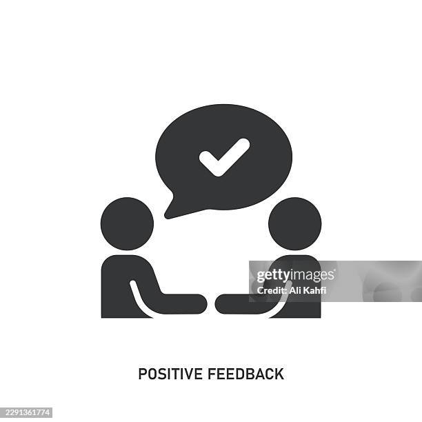 positive feedback glyph solid icon. solid icon that can be applied anywhere, simple, pixel perfect and modern style. - stakeholders stock illustrations