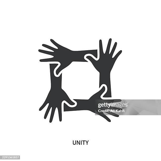 unity glyph solid icon. solid icon that can be applied anywhere, simple, pixel perfect and modern style. - stakeholders stock illustrations