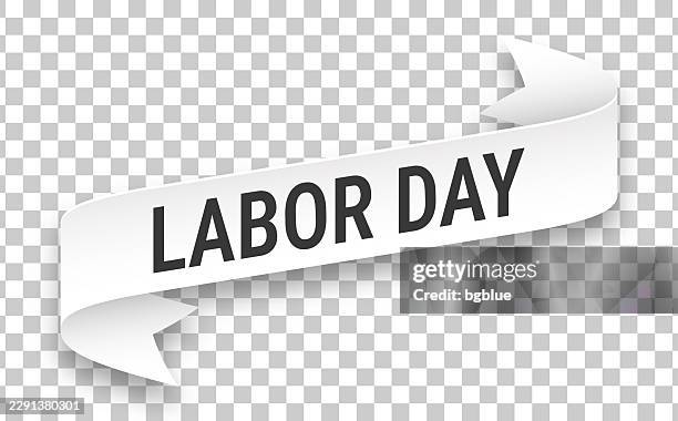 labor day - 3d banner on transparent background - labour day stock illustrations