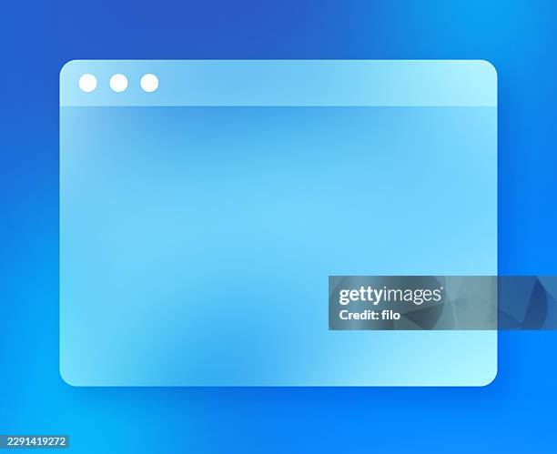 computer window transparency glass webpage background - browser window wireframe stock illustrations