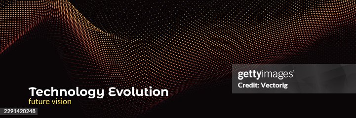 Digital Data Wave Banner With Text Space Digital Data Wave Banner With Text Space
