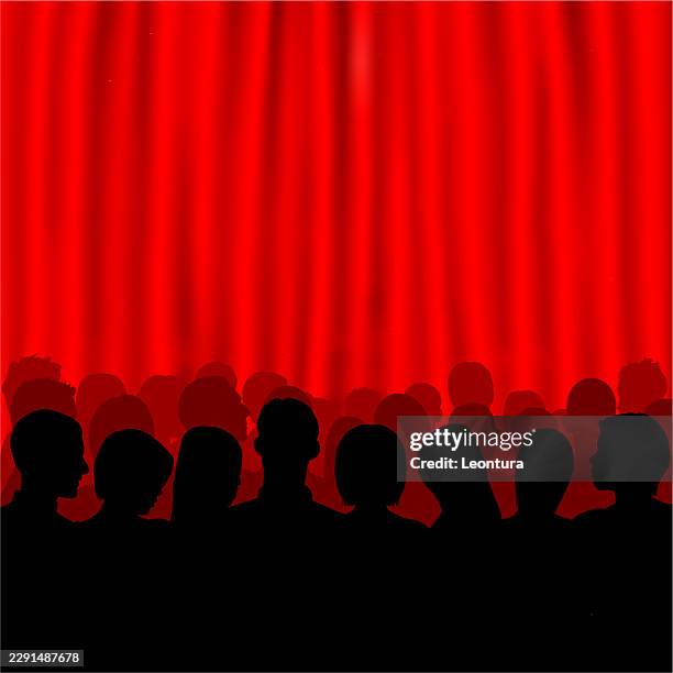 theater - auditorium crowd stock illustrations