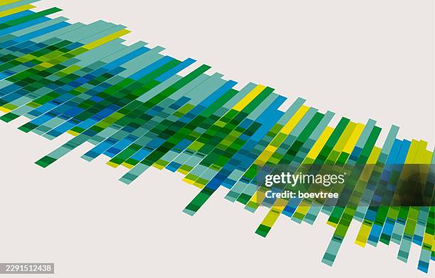 abstract green yellow motion data flowing stripe decoration material technology pattern illustration background - green artificial intelligence background eps stock illustrations