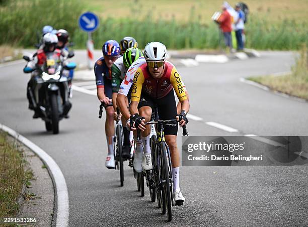 Yael Joalland of France and Team Cofidis competes in the chase group during the 40th Deutschland Tour 2026, Stage 3 a 170.8km stage from Herxheim to...