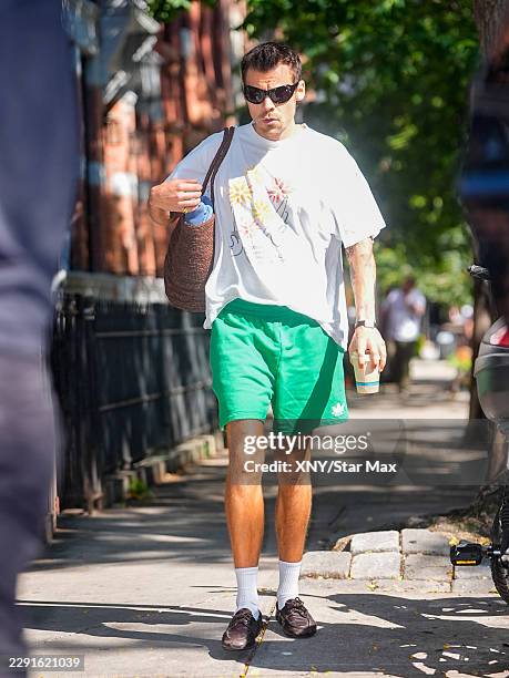 Harry Styles is seen departing for the first night of his residency at Madison Square Garden on August 26, 2026 in New York City.