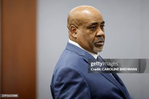 Duane Davis looks on during his murder trial, related to the 1996 killing of rapper Tupac Shakur, at Clark County District Court at the Regional...