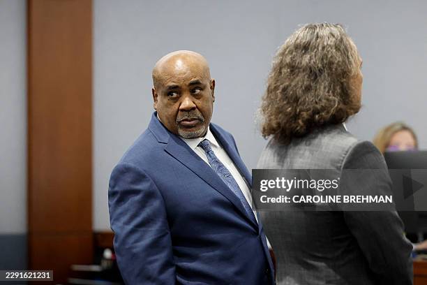 Duane Davis looks on during his murder trial, related to the 1996 killing of rapper Tupac Shakur, at Clark County District Court at the Regional...